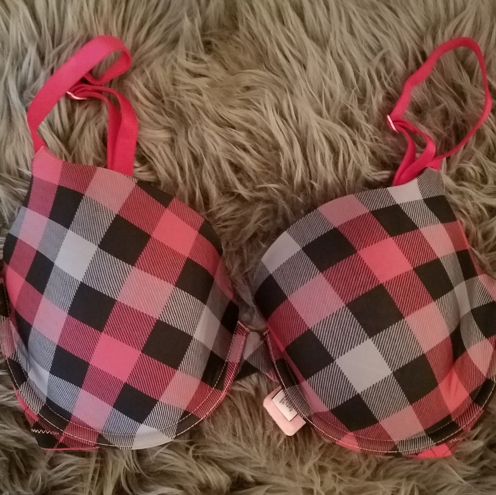 Plaid Lightly Lined Bra